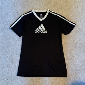 Adidas Black Tee with White Accents